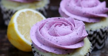 Blueberry Lemon Poppy Seed Cupcakes