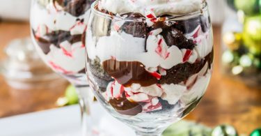 Candy Cane Brownie Trifle