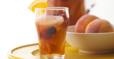 PEACHY ICED TEA SANGRIA- A DELICIOUS SUMMER BERRIES