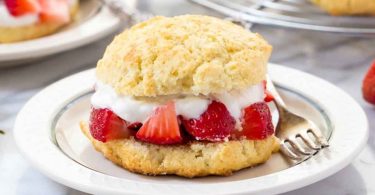 These lightly sweetened biscuit-type gluten free strawberry shortcakes are the perfect base for any type of fresh summer fruit