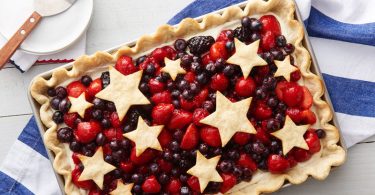 Star-Spangled Red White & Blue Slab Pie