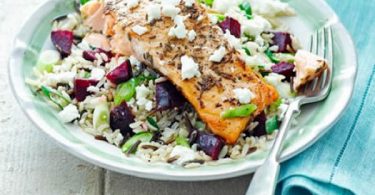 Quick Food: Salmon With Beetroot, Feta & Lime Salsa