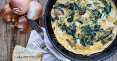 Healthy Mushroom and Spinach Omelette Recipe